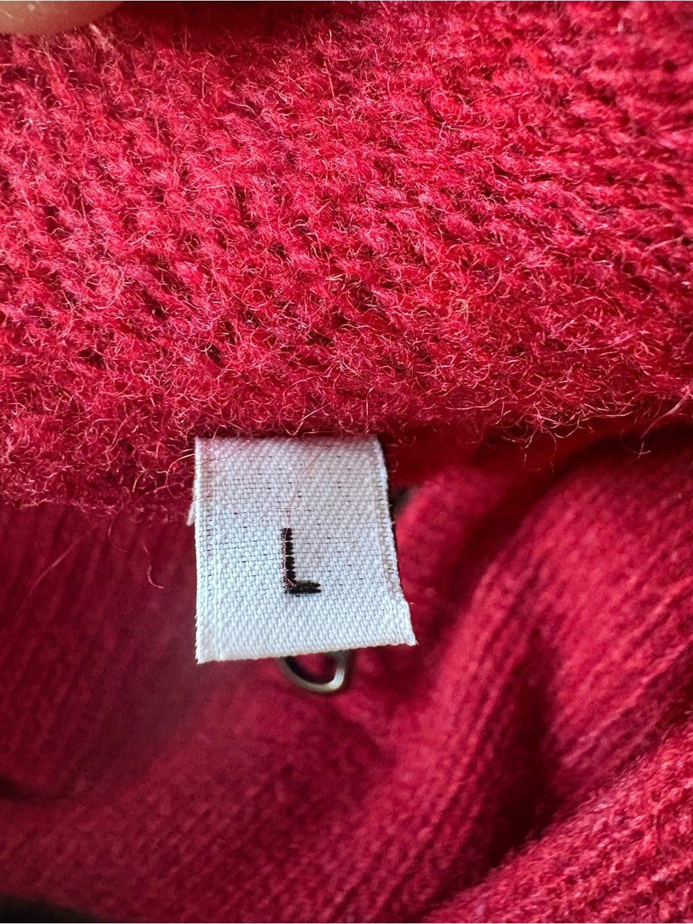 NWOT Men's Wool blend Half-Zip Sweater in Rich Raspberry - Picture 3 of 6